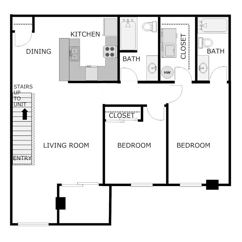 Floor Plans - Burton Ridge Apartments - Beloit, WI - A PRE/3 Property